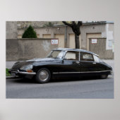 Zwarte Citroën DS Poster (Voorkant)
