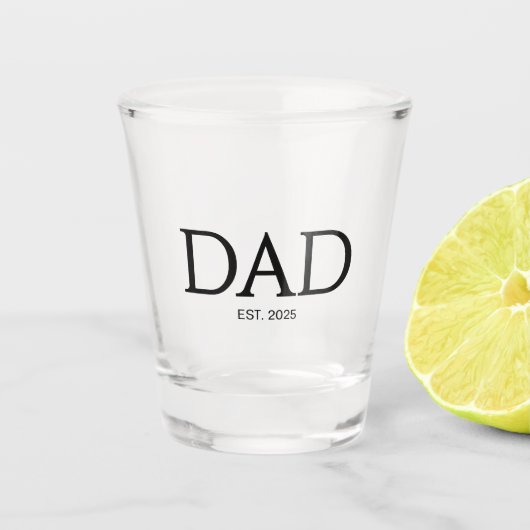 Zwarte Classic Caps van Vader Opgericht Shot Glas (Voorkant)