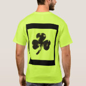 Zwarte Clover-minimal ontwerp. T-shirt (Achterkant)