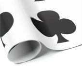 Zwarte club - Suit Gambling Kaarten Cadeaupapier (Rol Hoek)