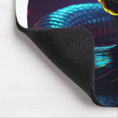 Zwarte cobra slang in je gezicht muismat (Hoek)