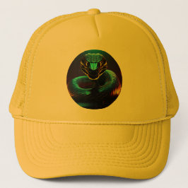 Zwarte cobra slang in je gezicht trucker pet