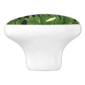 Zwarte cochin kip kip in daffodils Yeti links Keramische Knop (Zijkant)