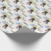 Zwarte Cockapo Cavapoo Hond Verjaardag Cadeaupapier (Hoek)