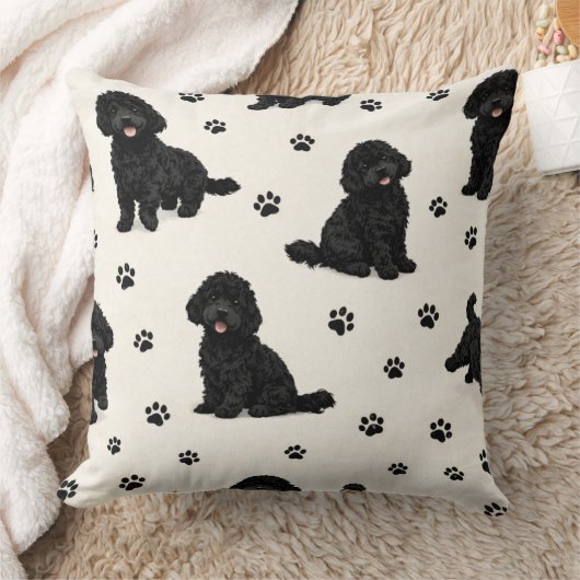 Zwarte Cockapoo Cadeau | Knuffel met Mooie Hond Mo Kussen (Deken)