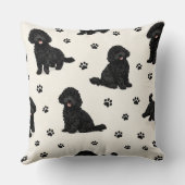 Zwarte Cockapoo Cadeau | Knuffel met Mooie Hond Mo Kussen (Achterkant)