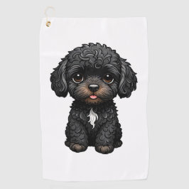 Zwarte Cockapoo Golfhanddoek