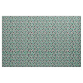 Zwarte cockapoo hond floralen turquoise stof (Yard (91,4 cm))