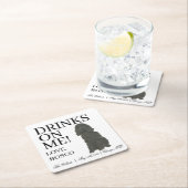 Zwarte Cocker Spaniel Hond bruiloft Kartonnen Onderzetters (Insitu)