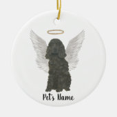 Zwarte Cocker Spaniel Hond Condoleance Herdenking Keramisch Ornament (Voorkant)