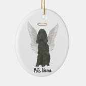 Zwarte Cocker Spaniel Hond Sympathie Herdenking Keramisch Ornament (Rechts)