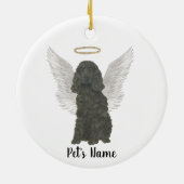 Zwarte Cocker Spaniel Hond Sympathie Herdenking Keramisch Ornament (Achterkant)