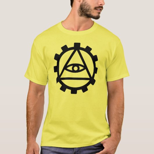 Zwarte cog t-shirt (Voorkant)