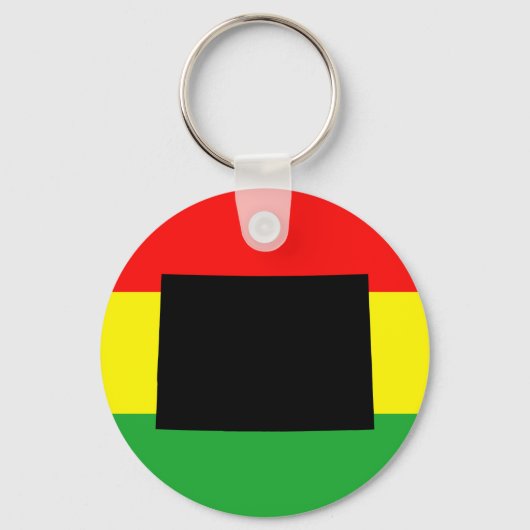 Zwarte Colorado op Rasta kleuren Sleutelhanger (Voorkant)