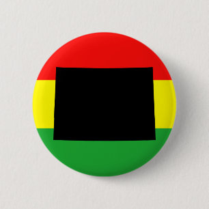 Zwarte Colorado op Rastakleuren Ronde Button 5,7 Cm
