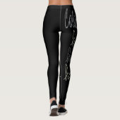 Zwarte Colorguard-Leggings met Citaat Leggings (Achterkant)