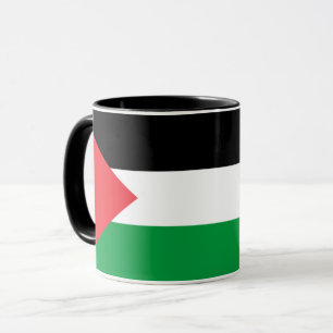 Zwarte Combo Mok met Palestijnse vlag
