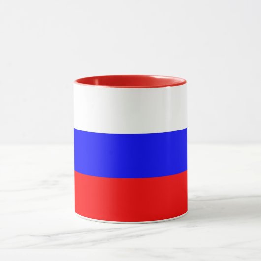 Zwarte Combo-Mok met Russische vlag Mok (Midden)