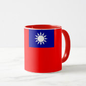 Zwarte Combo Mok met Taiwanese vlag (Voorkant rechts)