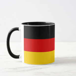 Zwarte Combo-Mok met vlag van Duitsland Mok