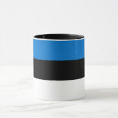 Zwarte Combo Mok met vlag van Estland (Midden)
