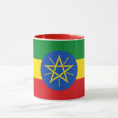 Zwarte Combo Mok met vlag van Ethiopië (Midden)