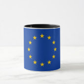 Zwarte Combo-Mok met vlag van Europa Mok (Midden)