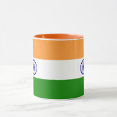 Zwarte Combo Mok met vlag van India (Midden)