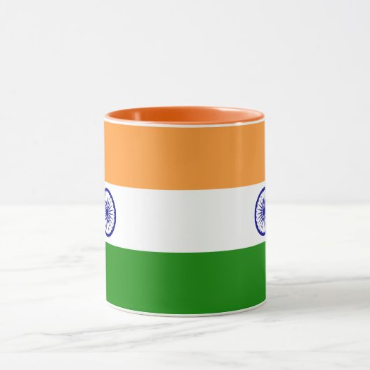 Zwarte Combo Mok met vlag van India (Midden)