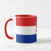 Zwarte Combo Mok met vlag van Kroatië (Links)
