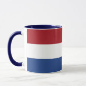 Zwarte Combo Mok met vlag van Nederland (Links)