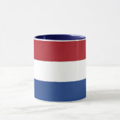 Zwarte Combo Mok met vlag van Nederland (Midden)
