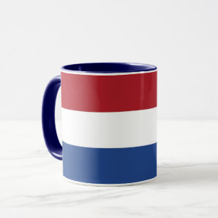 Zwarte Combo Mok met vlag van Nederland