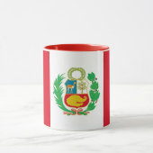 Zwarte Combo Mok met vlag van Peru (Midden)