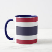Zwarte Combo Mok met vlag van Thailand (Links)