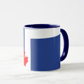 Zwarte Combo Mok met vlag van Toronto, Canada (Voorkant rechts)
