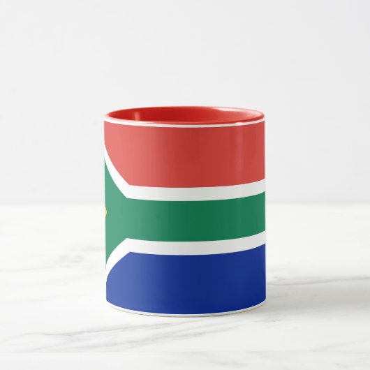 Zwarte Combo Mok met vlag van Zuid-Afrika (Midden)