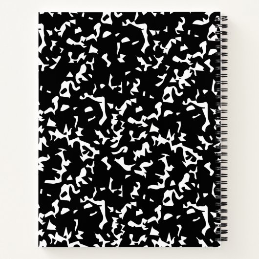 zwarte compositie spiraal notitieboek (Achterkant)