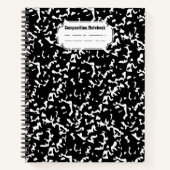 zwarte compositie spiraal notitieboek (Voorkant)