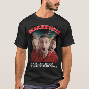 Zwarte Concert 3 Foto en Tekst Persoonlijke Pret T-shirt