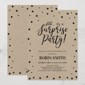 Zwarte Confetti- en Kraft-groep Kaart (Voorkant / Achterkant)