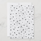 Zwarte Confetti en marmer | Moderne Pensioenpartij Kaart (Achterkant)