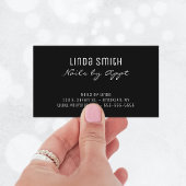 Zwarte Confetti Glitter en penseelstreken Visitekaartje