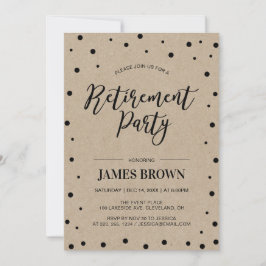 Zwarte Confetti & Kraft | Moderne Verjaardagsfeest Kaart