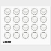 Zwarte Confetti Namen & Datum - Vierkante Sticker (Vel)