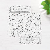 Zwarte Confetti op White Earring Holder Display Visitekaartje (Bureau)