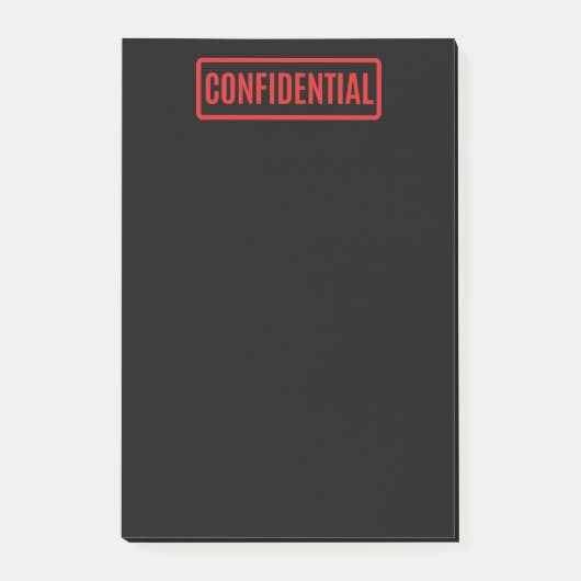 Zwarte confidentiële Post-it Notes (Voorkant)
