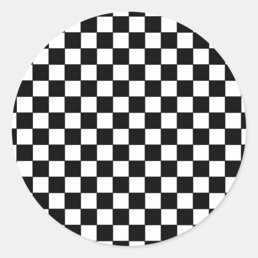 zwarte controlepatronen ronde sticker (Voorkant)