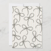 Zwarte Coquette Bow Advies voor Baby shower Kaart (Achterkant)