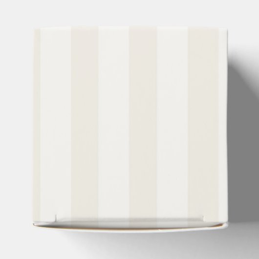 Zwarte Coquette Bow Beige Baby shower Dessert Bedankdoosjes (Bovenkant)